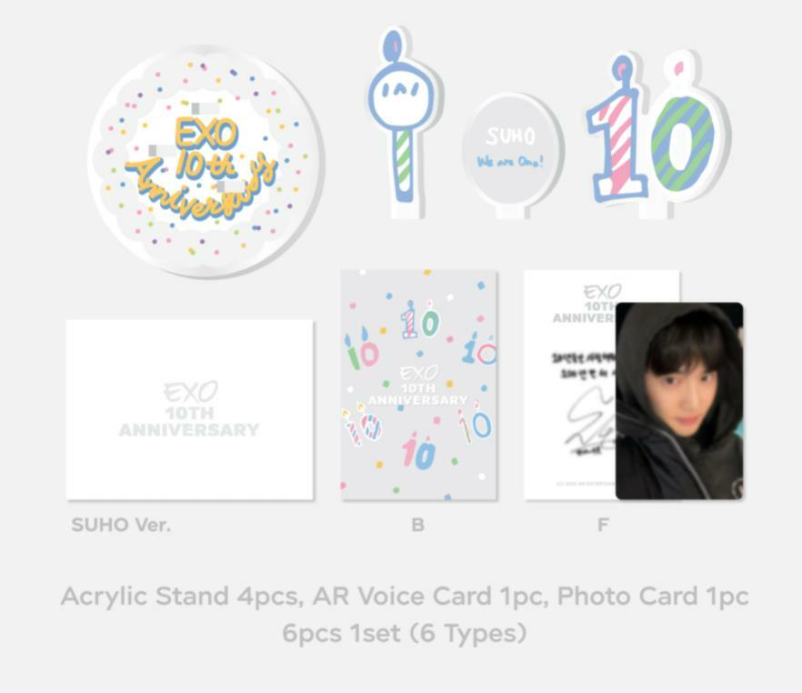 EXO 10th Anniversary OFFICIAL MD GOODS Acrylic Stand & AR Voice