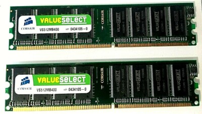 512MB CORSAIR VALUE SELECT VS512MB400 PC3200 DDR-400MHz 184-PIN