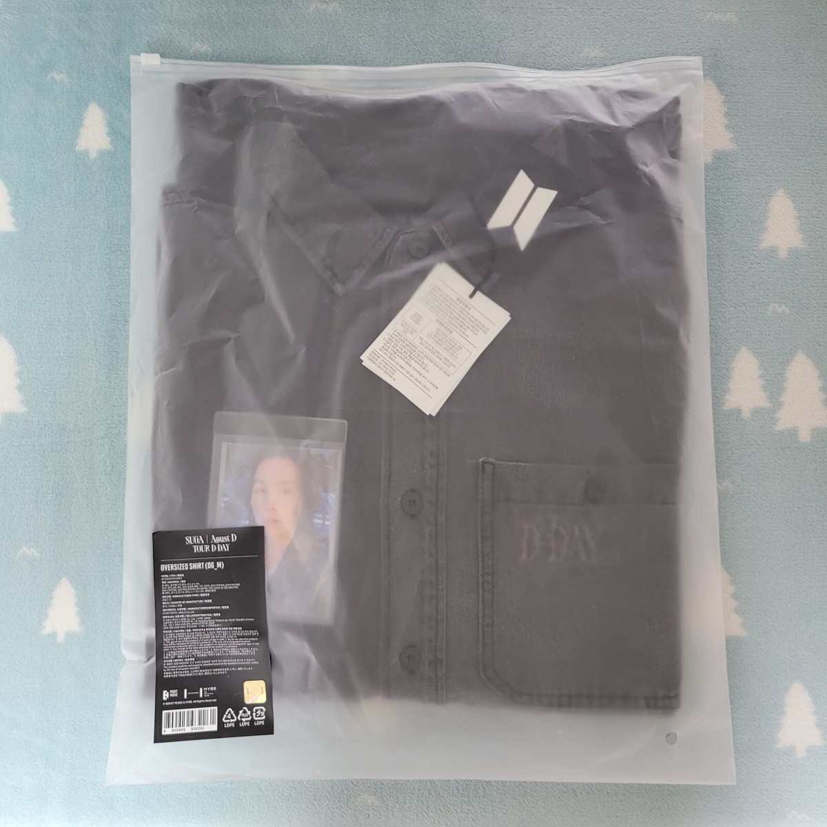 BTS SUGA Agust D TOUR D-DAY OVERSIZED SHIRT Official [Sealed Brand