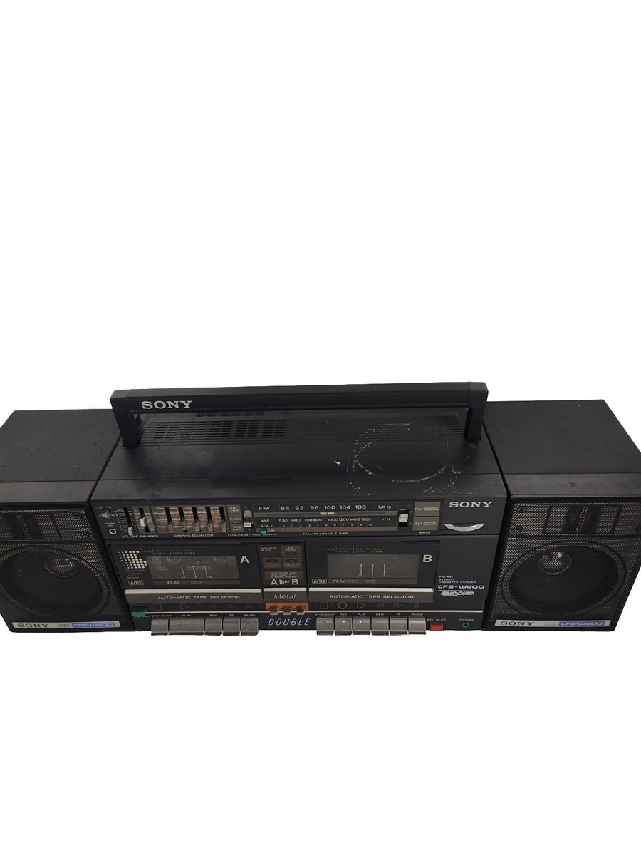 Sony CFS-W600 Stereo Cassette-Corder Boom Box Double Deck 2 Way