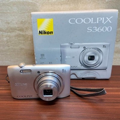 Nikon COOLPIX S3600 20.1MP Digital Camera - Silver for sale online