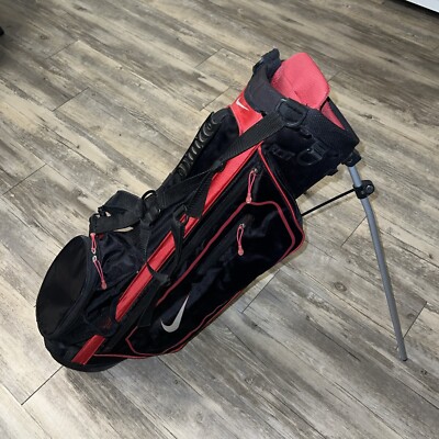 Nike VRS Junior Kids Standing Carry 4-Way Golf Bag Red Black | eBay