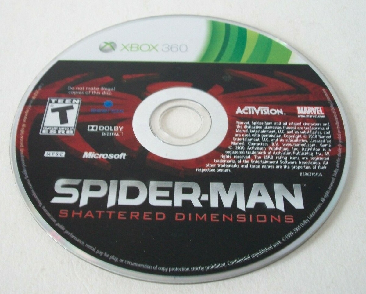 Spider-Man Shattered Dimensions Xbox 360 Game Disc Only Tested