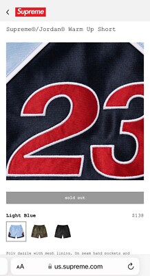 Supreme Jordan Warm Up Shorts Blue | eBay
