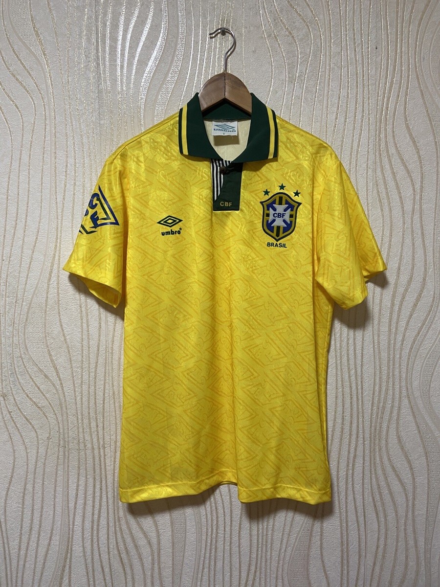 BRAZIL 1991 1993 HOME FOOTBALL SHIRT SOCCER JERSEY UMBRO sz L MEN