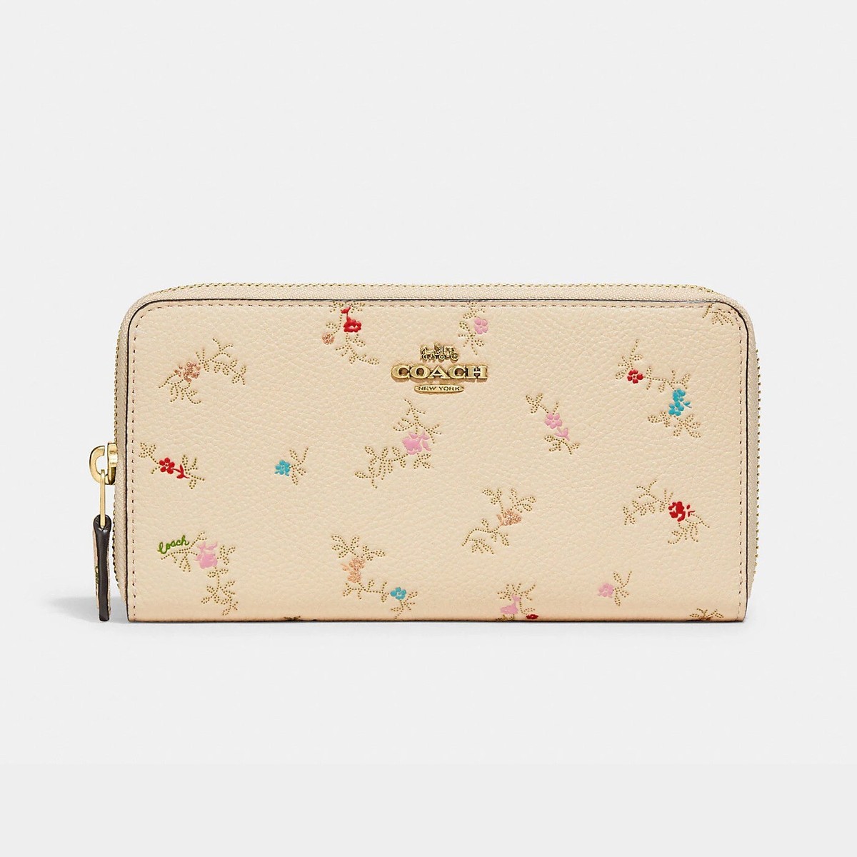 NWT Coach Accordion Zip Wallet With Antique Floral Print C7185 | eBay