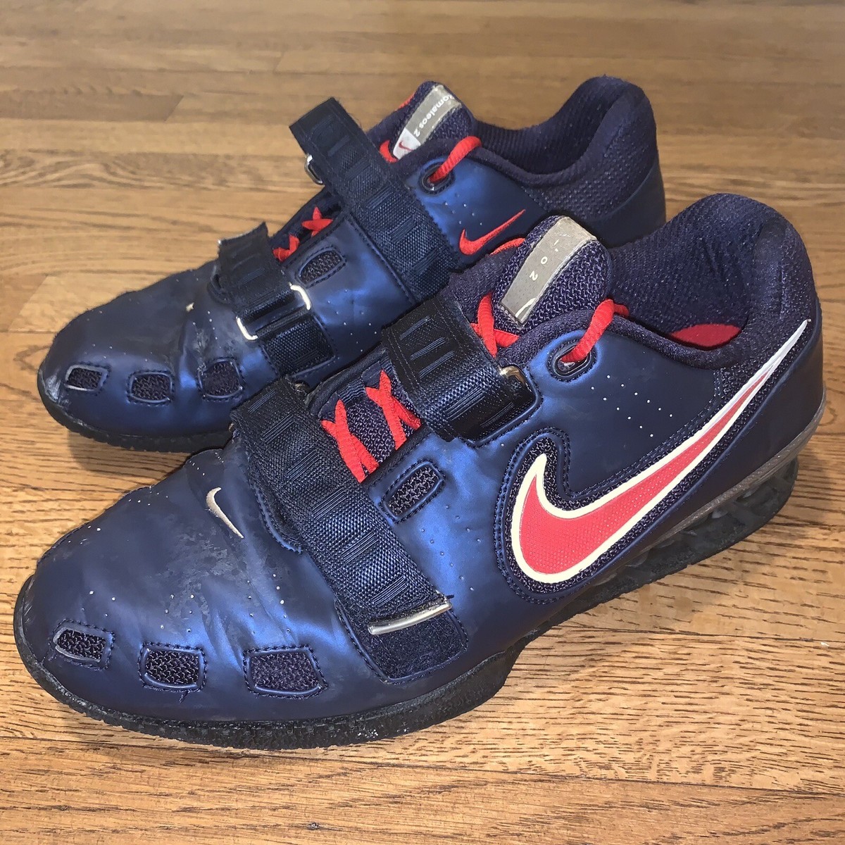Nike Romaleos 2 Obsidian Blue Red White Men's 12.5 Weightlifting