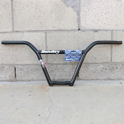 SUNDAY BMX STREET SWEEPER 4 PIECE HANDLEBAR BLACK BARS 9.25