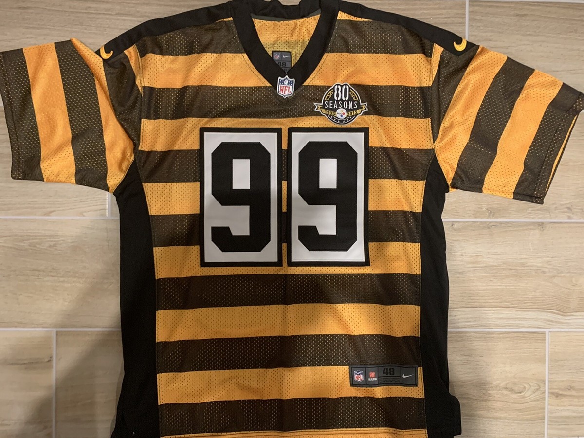 Authentic custom #99 Ray Nike Elite Steelers Throwback Jersey Mens