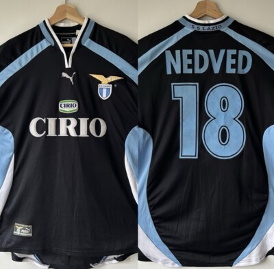 Lazio 1999/00 Pavel Nedved 18 Puma Football Soccer Jersey Shirt