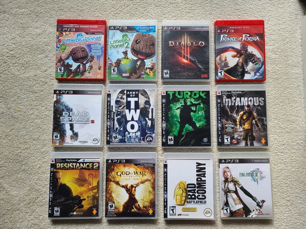 PS3 Playstation 3 Games Lot x12 Mostly Black Label, Mostly