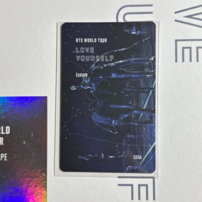 BTS SUGA Photo Card Love Yourself World Tour Europe Bluray