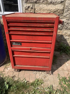 Vintage Snap On KRA-380 Roll Cart 7-Drawer Bottom Tool Chest With