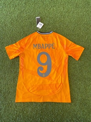 adidas Youth Real Madrid Away Jersey Mbappe #9 Large - Orange