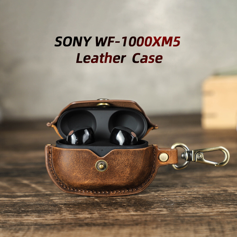 Latest SONY WF-1000XM5 Leather Case Wireless Earphones Protective