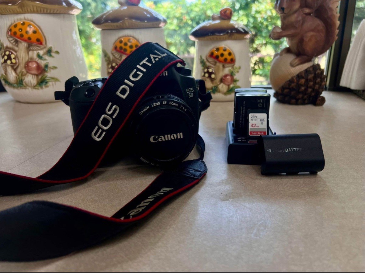 Canon EOS 5D Mark III + EF 50mm f/1.4 Lens Kit – 3 Batteries