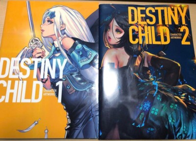 DESTINY CHILD CHARACTER ARTWORKS 1 2 Set Game Art Mona Riza Kouga