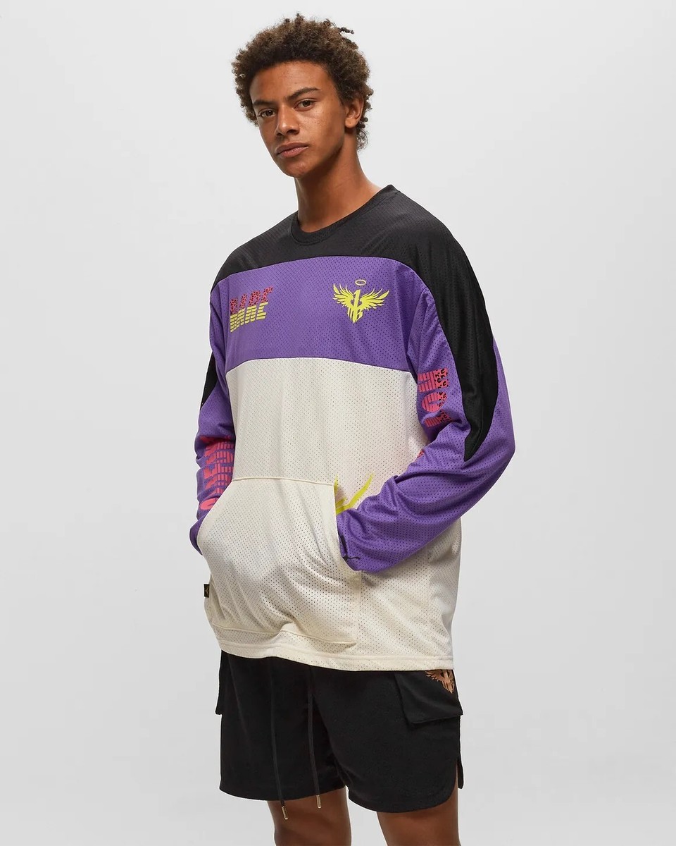 Puma Melo Be You Moto Cross Jersey Pristine/Purple Mens Size Small