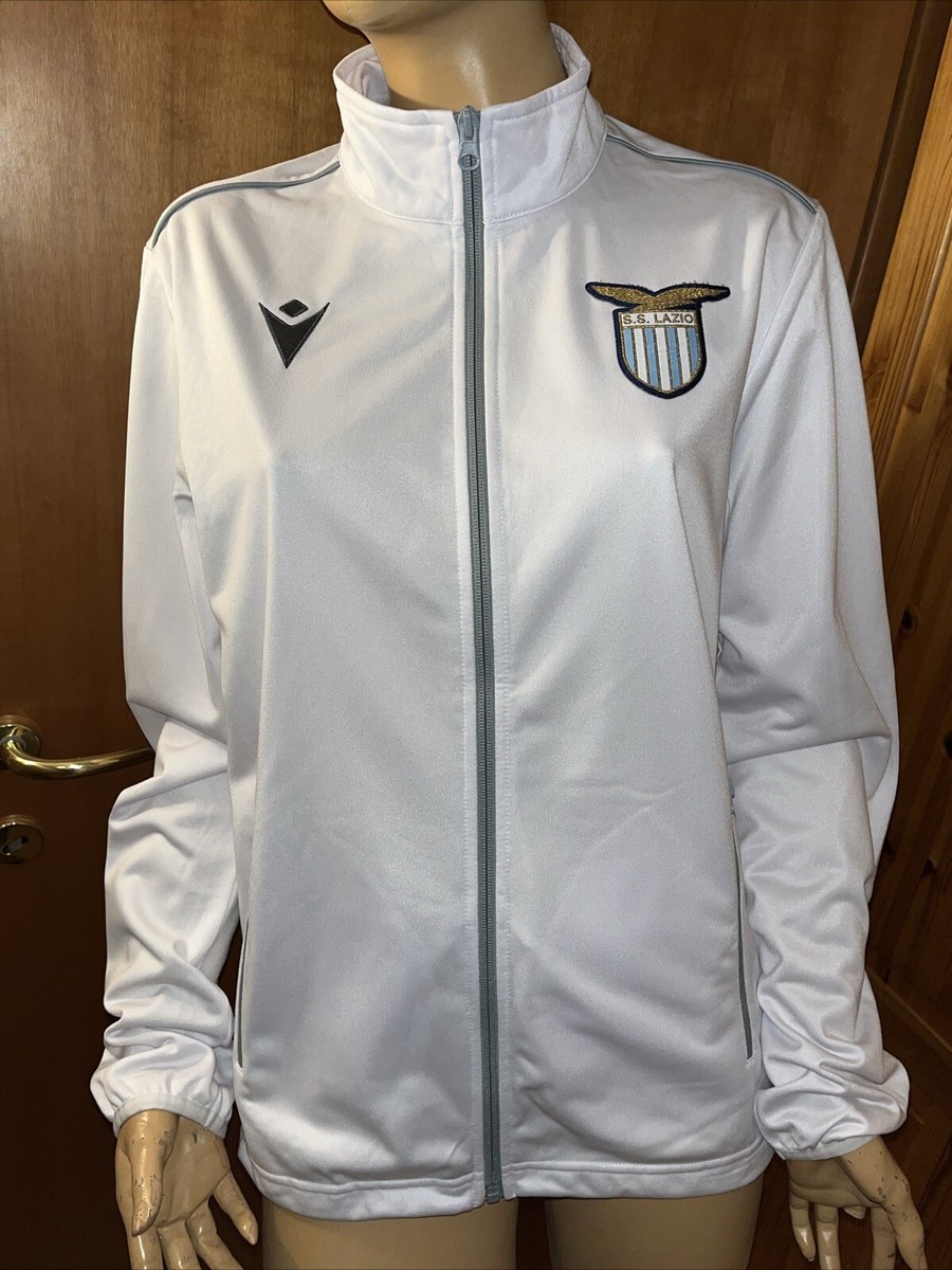 S.S. Lazio Roma Macron White Top Track Jacket Football Soccer