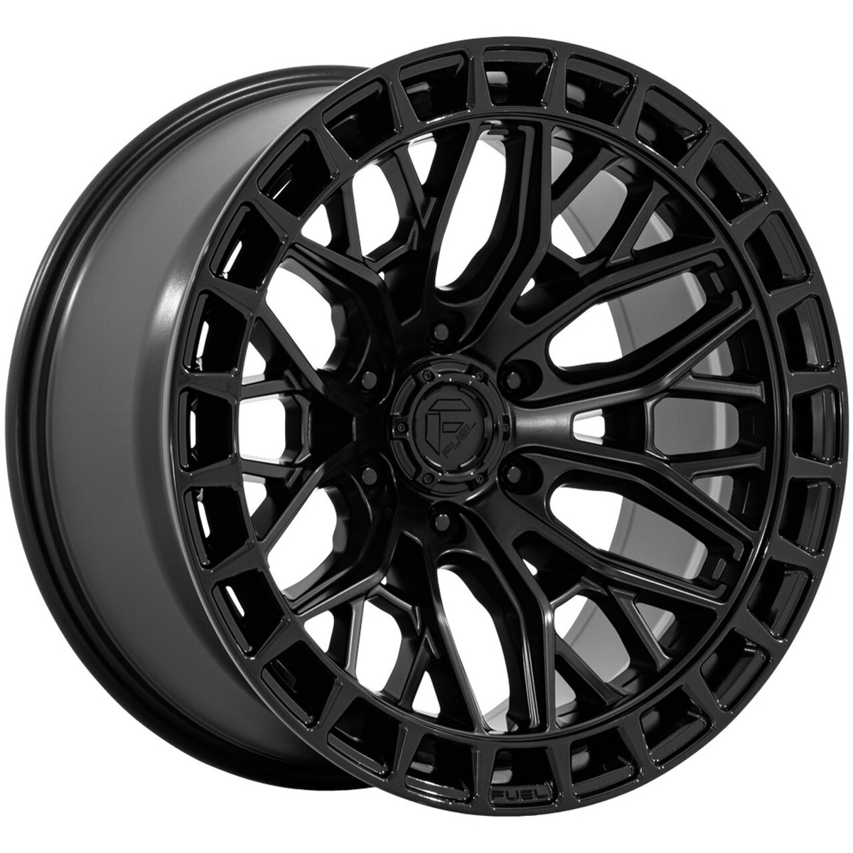 17x9 -12 Fuel 1PC FC869 Sigma 6x5.5 Blackout W/ G-Blk Lip Wheels