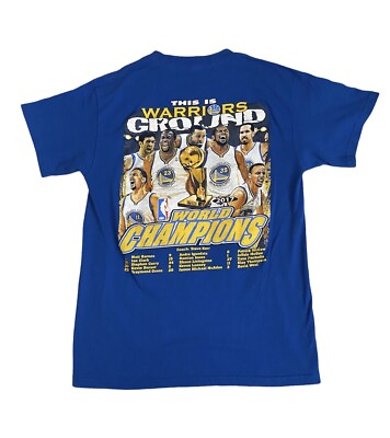 Golden State Warriors 2017 5x World Champion Blue Tee Shirt | eBay