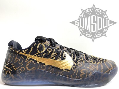 NIKE ID ZOOM KOBE XI 11 ELITE LOW BLACK GOLD MAMBA DAY BIG STAGE