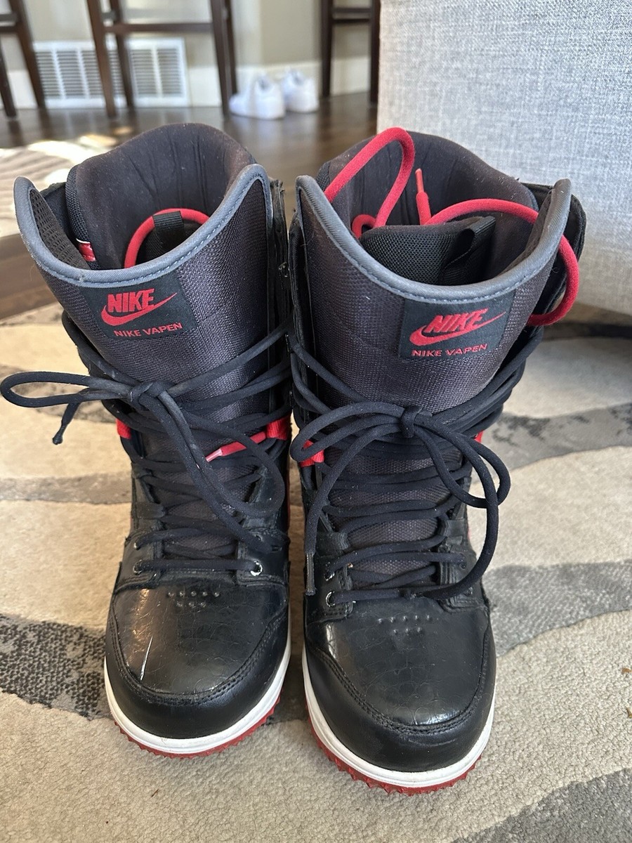 Nike vapen snowboard boots Red Black Size 8 | eBay