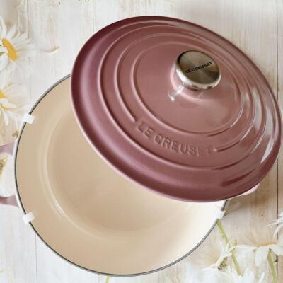 Mauve pink Le Creuset cocotte japonaise 24cm two-handled pot | eBay
