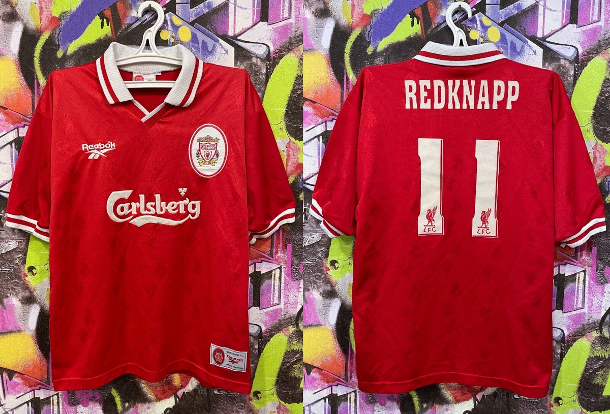 Liverpool FC Redknapp #11 1996 Home Football Soccer Jersey Reebok