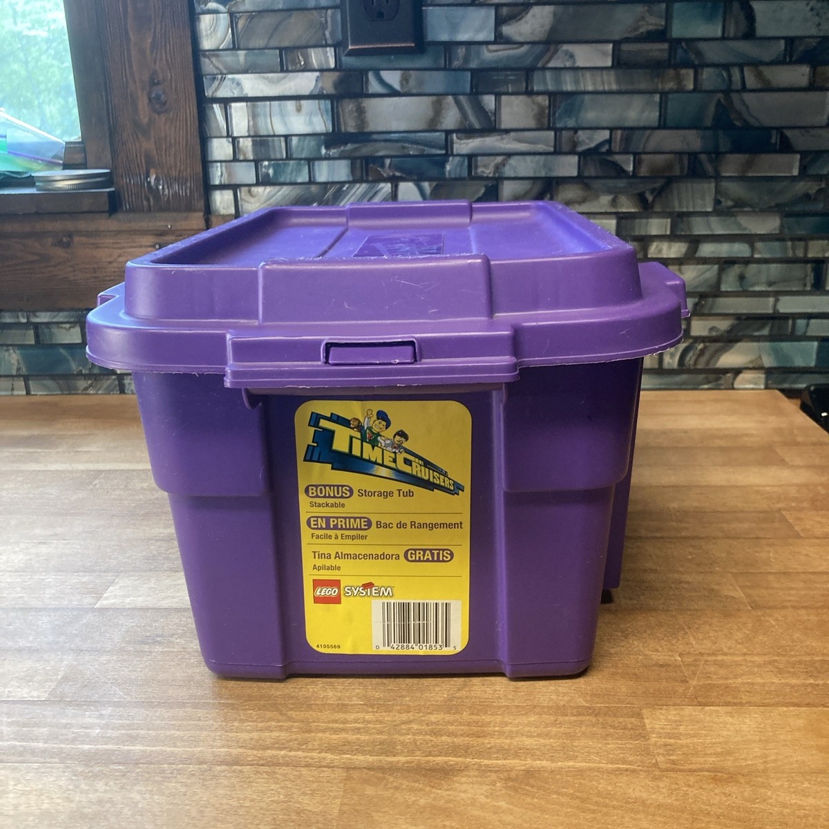 Lego Time Cruisers Purple Storage Tub ONLY - Container Bin 4105569