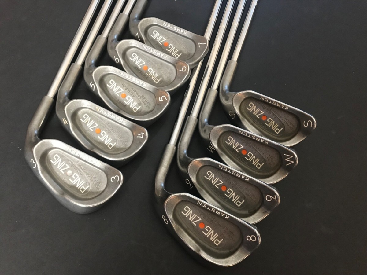 PING ZING Iron Set 3-PW+SW, ORANGE DOT, KT-M Steel Shaft - All