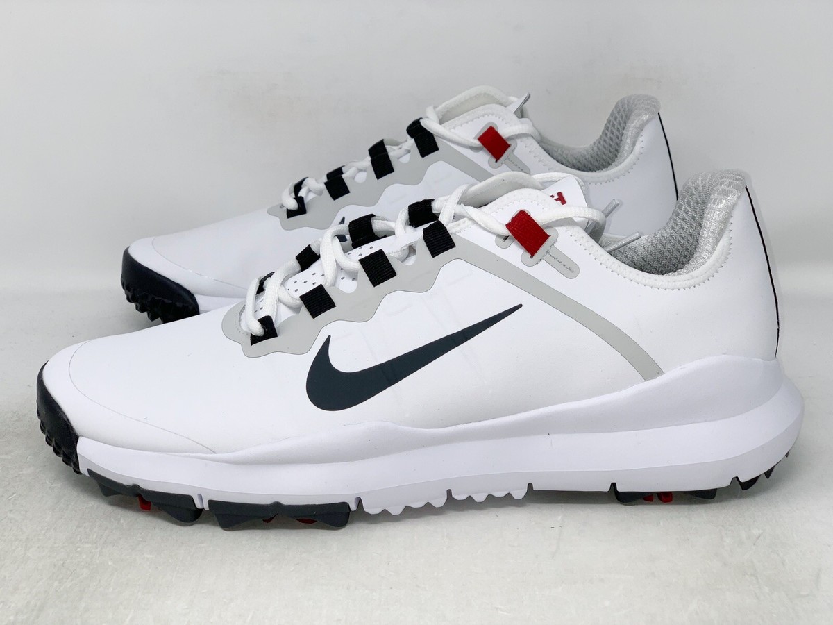 Nike TW '13 Tiger Woods White Golf Shoe, Size 12 Wide BNIB DR5753
