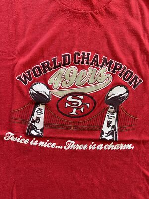 Vintage Logo 7 1989 Super Bowl Champions San Francisco 49ers NFL T