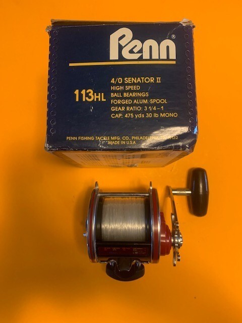 VINTAGE PENN SPECIAL SENATOR 113HL 4/0 FISHING REEL WITH THE