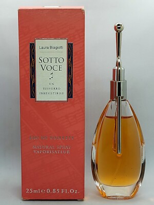 Rare SOTTO VOCE LAURA BIAGIOTTI Eau de Toilette Spray 25 ml = 0.85