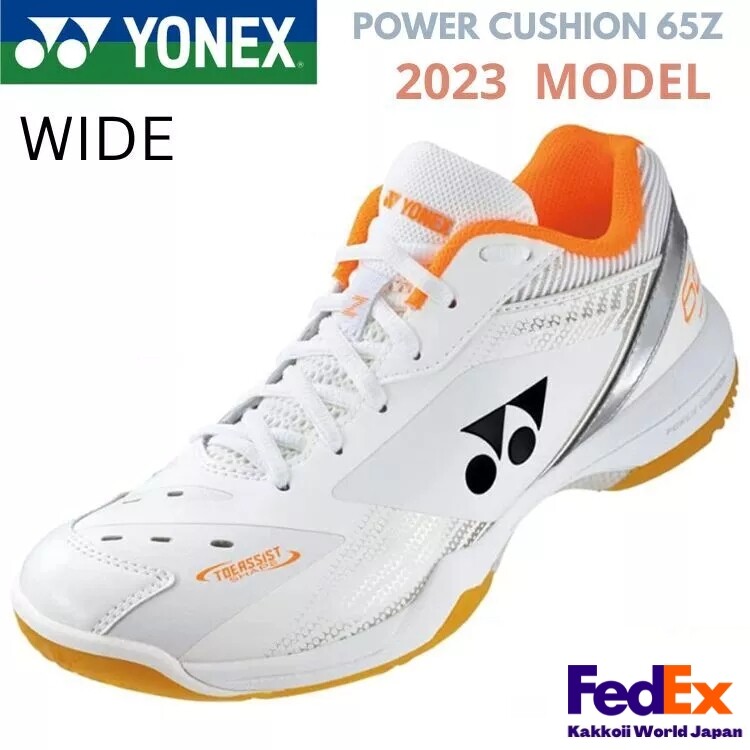 YONEX Badminton shoes Power Cushion 65 Z3 Wide White/Orange