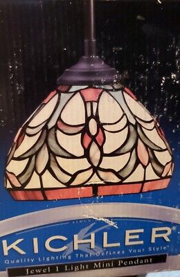 Kichler Tiffany Style Stained Glass Pendant Ceiling Light 0723 | eBay