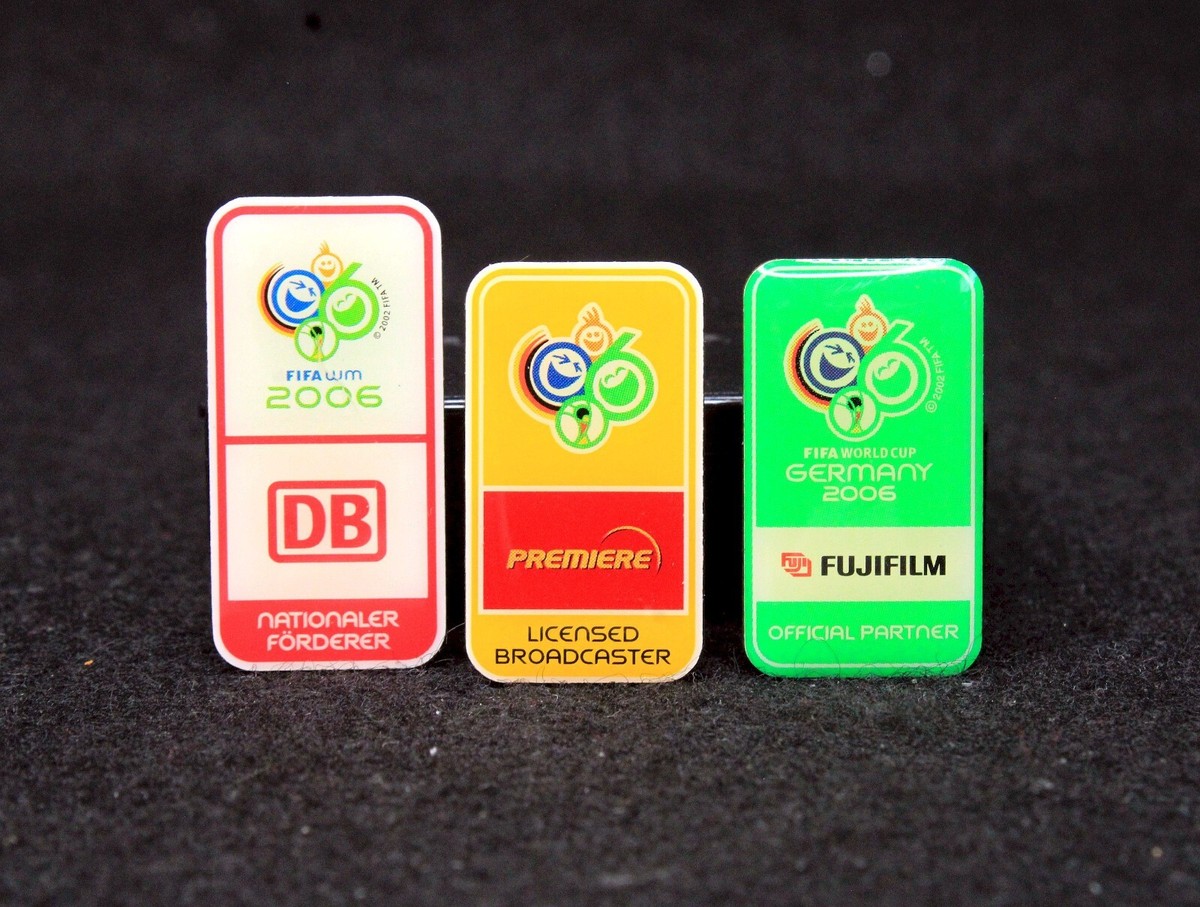 Lot of 3 FIFA World Cup 2006 Germany Logo with Sponsor Collector