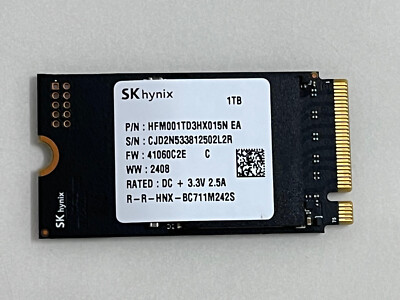 SK hynix HFM001TD3HX015N BC711 1TB NVMe PCIe3.0x4 M.2 2242 SSD For