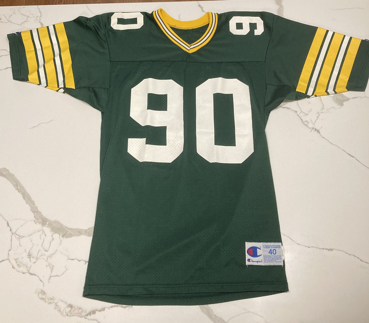 Vintage Green Bay Packers Jersey Champion #90 Made in the USA NFL