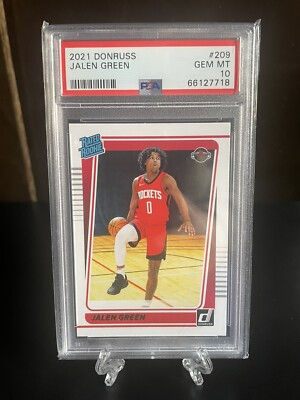 21-22 Donruss choice Jalen green PSA 10
