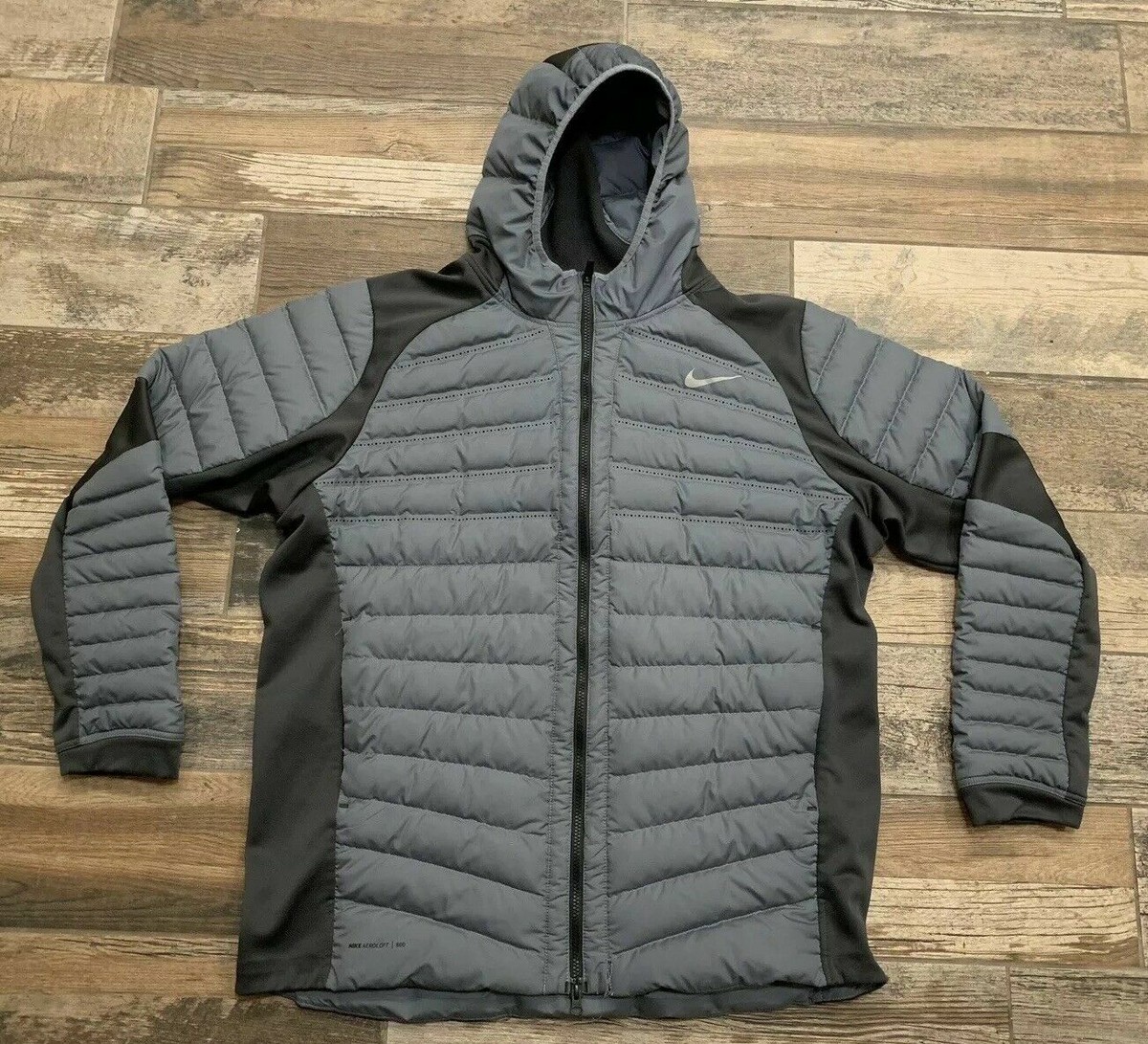 NIKEgolf エアロロフト ゴルフウェア 中綿 グレー ナイロン スウェット