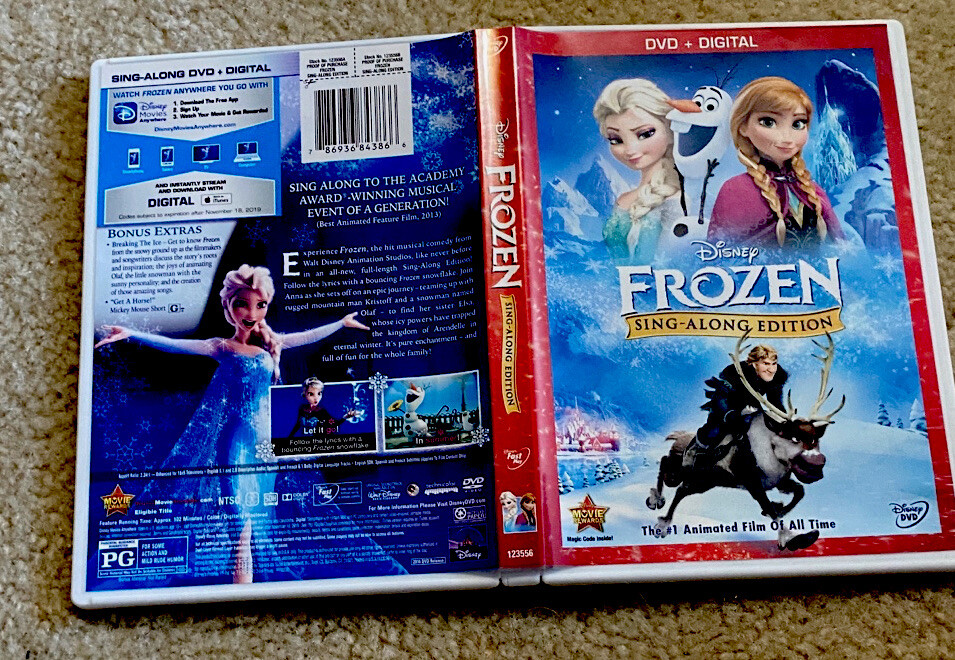 Disney FROZEN Sing-Along Edition DVD + Bonus Movie | eBay