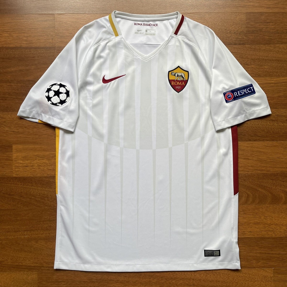 AS ROMA NIKE 2017/2018 FOOTBALL SOCCER AWAY JERSEY SIZE “L” 847283
