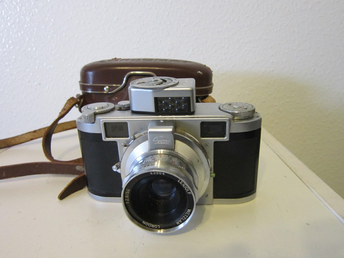 Vintage Leidolf Wetzlar Lordomat camera+ 50 lens in Prontor SVS