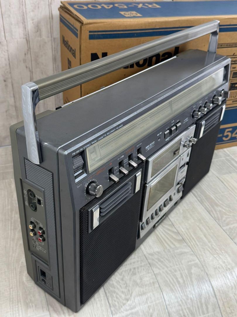 National RX-5400 Radio Cassette Recorder Original Box Manual