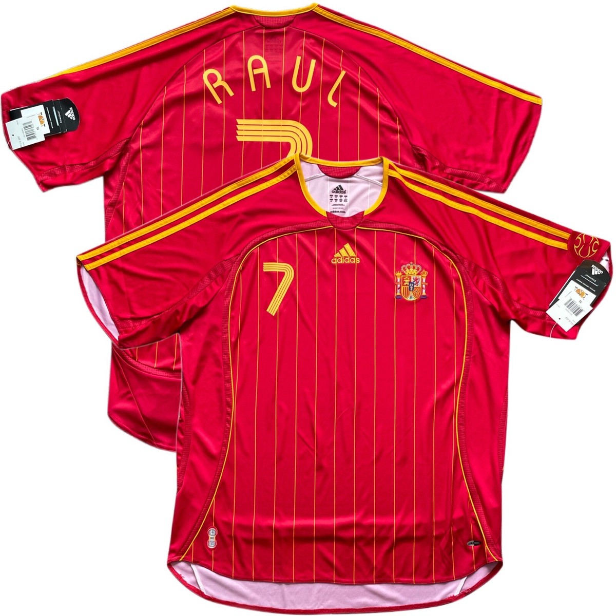 2006/07 Spain Home Jersey #7 Raul Gonzalez XL Adidas World Cup