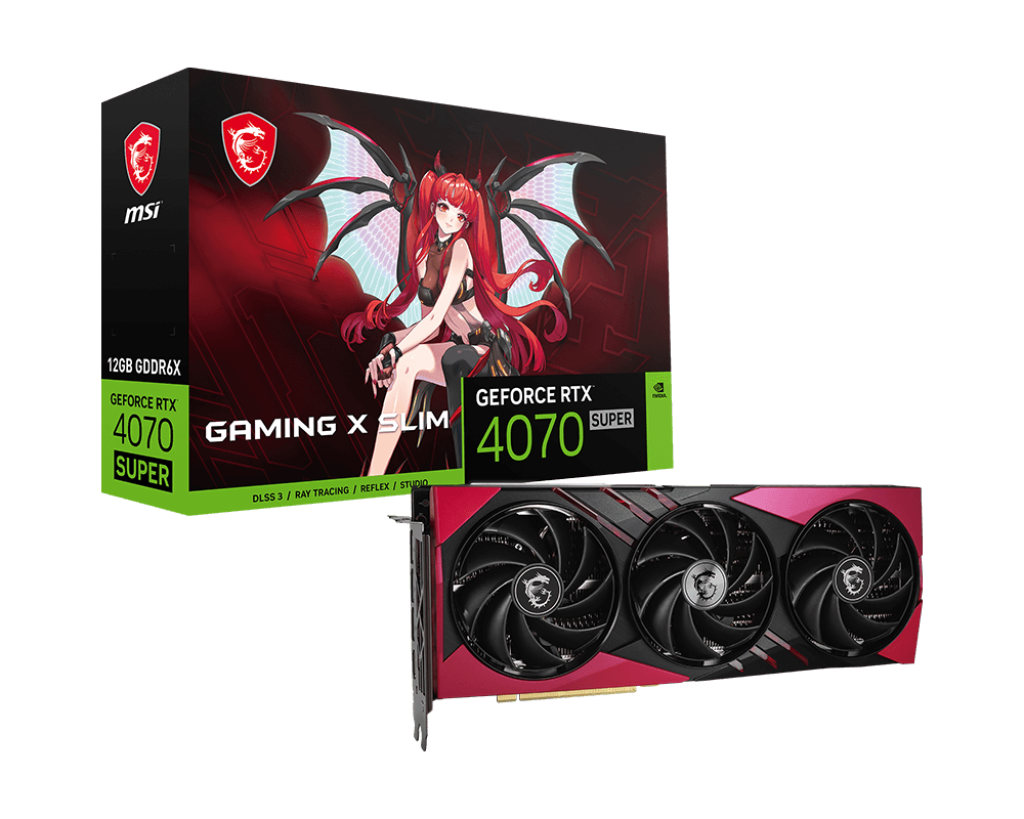 MSI GeForce RTX 4070 SUPER 12GB GPU GAMING X SLIM MLG Graphics