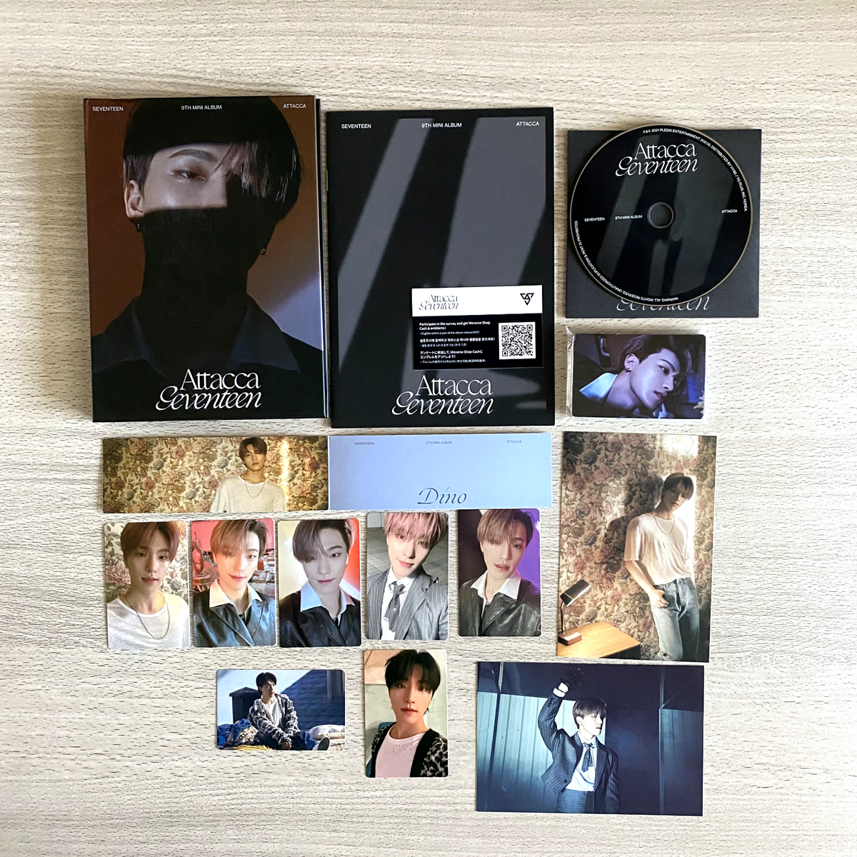 SEVENTEEN 9th mini album attacca carat ver. dino set + dino photo