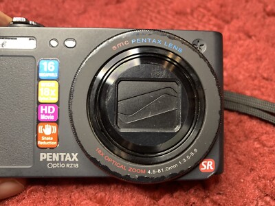 PENTAX Pentax Optio RZ18 16.0MP Digital Camera - Black Tested